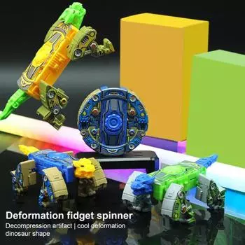 Yousheng Трансформирующийся динозавр Fidget Spinner игрушка снятие стресса и беспокойства для детей и подростков взрослых деформирующийся динозавр вращающаяся игрушка на кончике пальца гироскоп синий