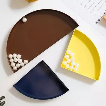 Подносы Yousheng, легко чистящиеся, пыленепроницаемые, универсальные, с геометрическим рисунком, поднос для десертных украшений, товары для дома M темно-синий