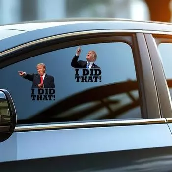 Yousheng Trump I Did That Наклейки Смешные Тарифы Водонепроницаемые Наклейки Бензоколонки Ноутбуки Windows Политический Юмор Украшения 50pcs