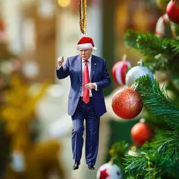 Yousheng Trump Рождественское украшение Санта-Клауса, танцующий Трамп, подвеска, 2D акриловое подвесное украшение для украшения елки, подарок сторонникам