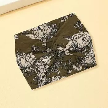 Yousheng Twisted Wide Headband Women s Extra Large Workout Ethnity Style Floral Printing Headband Yoga Hairband Boho Twisted Thick Hair Accessories розовый