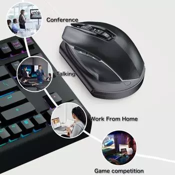 Yousheng Ultra Slim Mouse Mover 20dB Silent Mouse Jiggler Незаметный симулятор движения мыши для поддержания активности и безопасности ПК чёрный