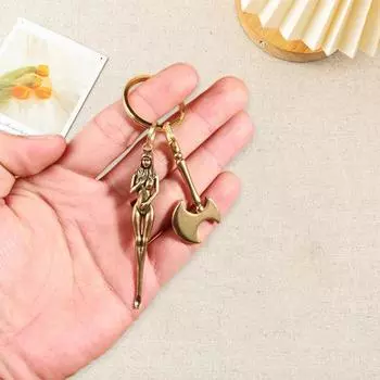 Yousheng Ушная ложка для удаления ушной серы Креативная форма Ретро Стиль Легкий портативный брелок для ушей Инструмент для ухода за ушами H