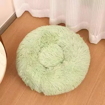 Yousheng успокаивающая кровать для собак, успокаивающая круглая кровать для домашних животных, пушистая, искусственный мех, уютная, плюшевая, подушка для щенков, кровать для маленьких и средних собак и кошек 40cm темно-серого