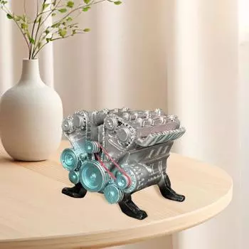 Yousheng V8 Модель двигателя автомобиля Реалистичная смоляная 8-цилиндровая модель двигателя автомобиля Украшение для домашнего офиса Настольное украшение для детей Научная обучающая образовательная игрушка A