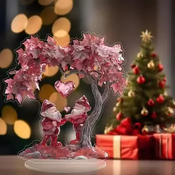 Yousheng Valentine Table Sign 2D Flat Acrylic Desktop Love Ornament Waterproof Home Valentine Decoration for Kamintel Bedbed Table C