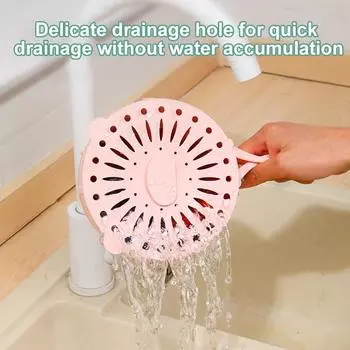 Yousheng Vegetable Wash Basket with Foldable Handle Food Grade BPA Free Multi-Function Filter Bowl Fruit Washing Basket with Strainer белый