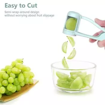 Yousheng Виноградный резак для малышей, четвертинка винограда, помидоры черри, быстрый инструмент для нарезки фруктов для украшения салата, торта синий