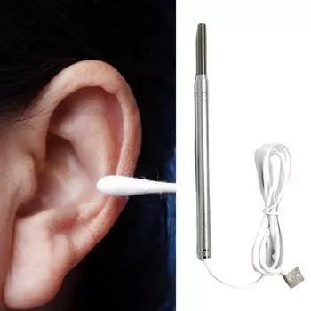 Yousheng Visual Ear Pick Высокоточная камера 6 светодиодных лампочек Эндоскоп Инструмент для чистки ушей USB-зарядка Умный визуальный очиститель ушей Удалятель серы Инструмент для ухода за ушами чёрный