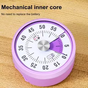 Yousheng Визуальный таймер обратного отсчета для класса, бесшумный магнитный кухонный таймер, большой 60-минутный таймер с дополнительными режимами будильника для детей и взрослых оранжевый