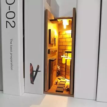 Yousheng Вставка для книжной полки Художественные библиотечные вставки со светодиодной подсветкой Деревянные подставки для книг Орнамент для украшения домашней полки C