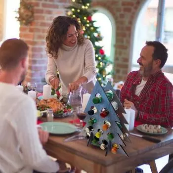 Yousheng Взрослый Адвент Календарь Ликерное Дерево Деревянная Мини Подставка Для Бутылок Ликера Рождественский Отсчет Винная Стойка Держатель Для Украшения Дома