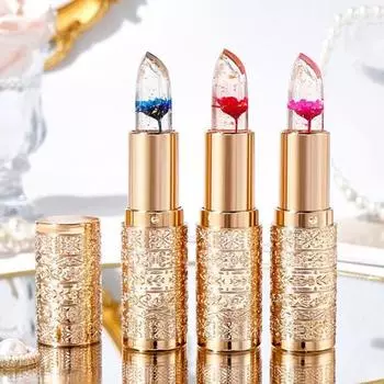 Yousheng Warm Changing Lipstick 3g Стойкий макияж Питательная увлажняющая помада Цветоадаптирующий бальзам для губ Увлажняющий цветочный блеск для губ A