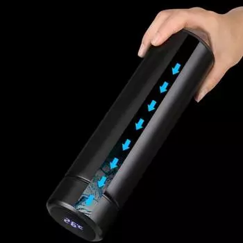 Yousheng Water Cup Портативная термошкаф из нержавеющей стали с дисплеем температуры Бутылка для воды для повседневной жизни чёрный