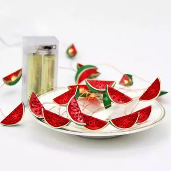 Светодиодная гирлянда в форме арбуза Yousheng, неяркая, с низким энергопотреблением, работающая от батареек, для украшения вечеринок 20LED