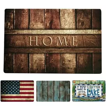 Yousheng Welcome Letter Нескользящий водопоглощающий коврик для двери Ковер Декор для входной двери 3