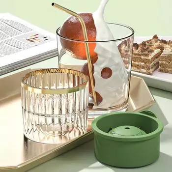 Yousheng Whiskey Ice Ball Maker Большая круглая форма для хоккея на льду Быстрая заморозка и легкое извлечение Не содержащая бисфенол-А сферическая форма для льда для коктейлей и шоколада 1Grid белый