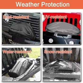 Yousheng Winch Cover Heavy Duty Waterproof Dust-Proof Winch Protection Cover for 8500-17500 Lbs Electric Winch Universal Car Supplies чёрный