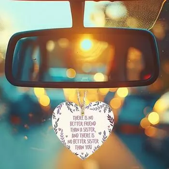 Yousheng Wooden Hanging Heart Plaque Friendship Colleagues Family Pendant Christmas Tree Ornament for Home Decor A