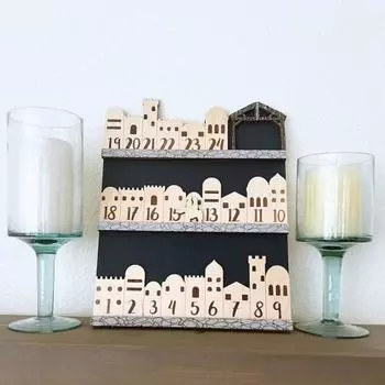 Yousheng Wooden Nativity Advent Calendar Birth of Jesus 24 Days Countdown Calendar Days Till Christmas Desktop Decoration Sign Holiday Gift