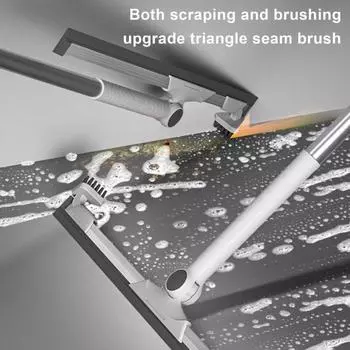 Yousheng выдвижная силиконовая щетка для пола скребок метла легкая очистка без разницы эргономичный дизайн треугольная шовная щетка для пола скребок M белый