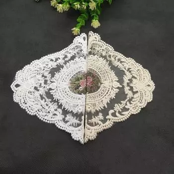 Yousheng вышитый кружевной поднос ретро французский крючком салфетка ручной работы цветок вышитый поднос для домашнего ужина вечеринка свадебный декор S белый