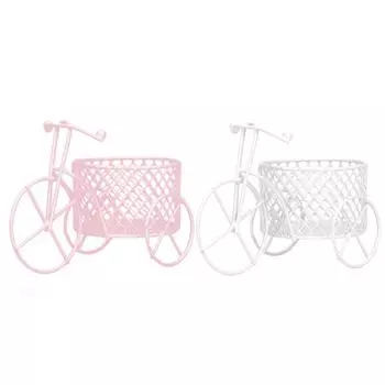 Yousheng Железный Трехколесный Велосипед Художественный Декор Свадебные Ювелирные Изделия Контейнер розовый