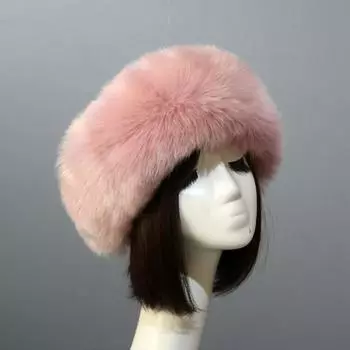 Yousheng Женская повязка на голову из искусственного меха осень-зима плюшевая без полей без верха мягкая пушистая шапка утепленный зимний аксессуар белый