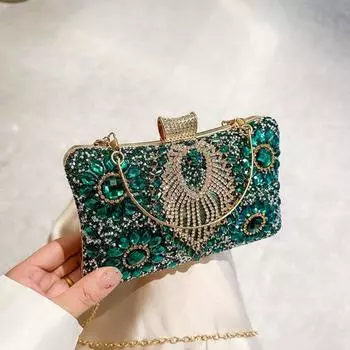 Yousheng женская сумочка со стразами знаменитость звезда выпускной коктейль вечеринка банкет кошелек тонкая полая цепочка со стразами вечерняя сумочка для ключей помады серебряный