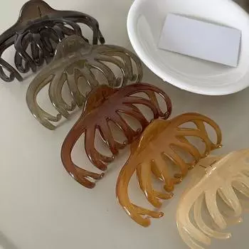 Yousheng Женская заколка для волос, большой размер, пластиковый зажим для волос, стильная задняя часть, зажим для волос, инструмент для укладки, аксессуар для волос темный кофе