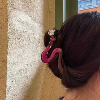 Yousheng Женская заколка для волос с закрученным дизайном, цветные стразы, инкрустированные заколки для волос, противоскользящие зубцы, задняя головка для душа, заколка для волос фиолетовый