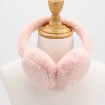 Yousheng женские мягкие пушистые зимние наушники однотонные складные теплые чехлы для ушей уличные регулируемые грелки для ушей