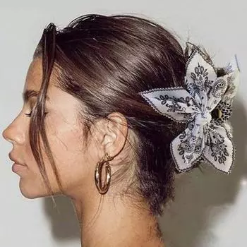 Yousheng женские заколки-краб для волос с бантом, двухсторонние заколки для волос с узором в виде ореха кешью, большие заколки-банты для длинных коротких волос, аксессуары B