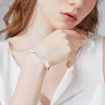 Yousheng женский браслет 3D павлин тиснение регулируемая окружность гладкая отделка запястье ювелирные изделия подарок на день рождения праздник открытый браслет серебряный