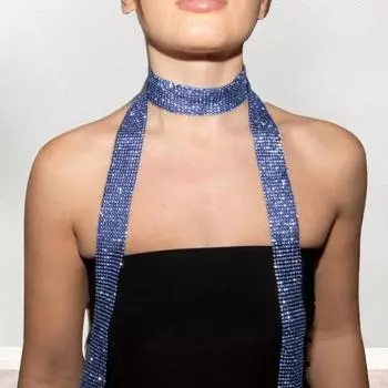 Yousheng женский длинный шарф блестящие пайетки удобный длинный шарф украшенный пайетками декоративный шарф повседневная одежда для вечеринок 160cm золотистый