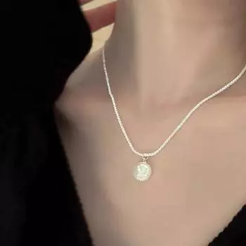 Yousheng Женское Ожерелье Искусственный Жемчуг Подвеска Регулируемая Длина Ожерелье Легкое Изысканное Дизайнерское Ожерелье Ювелирные Изделия Подарок серебряный