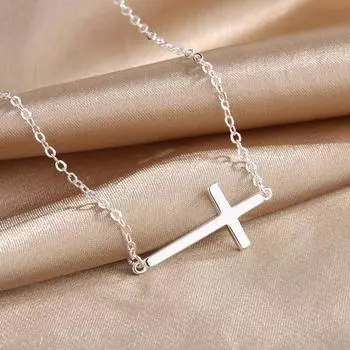 Yousheng Женское Ожерелье Маленькая Подвеска Чокер Цепочка Ожерелье Религиозная Вера Ювелирные Изделия Простой Модный Аксессуар для Нее серебряный