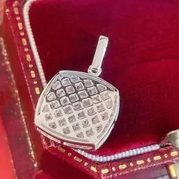 Yousheng Женское выпускное ожерелье с большим квадратным кубическим цирконием, гладкая резка, блестящее медное ожерелье, цепочка для свитера, для официального банкета, коктейльной вечеринки серебряный