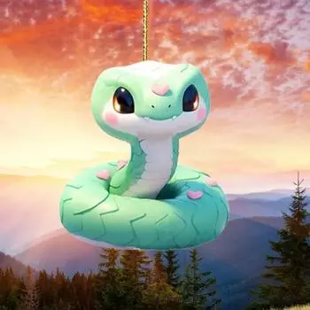 Yousheng змея подвесной кулон животное рождественская елка автомобиль украшение акриловое милое зеркало заднего вида автомобиля украшение для деревьев окон дверей стен B