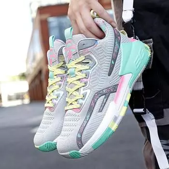 Youth basketball shoes, older children s sneakers, high-top breathable and wear-resistant actual sports sneakers, comfortable shock-absorbing sports 36