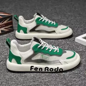 Youth Casual Men Shoes Fashion Microfiber Mesh Breathable Men s Run Sneaker 2024 Thick bottom Comfort Non-slip Mens Casual Shoes 41