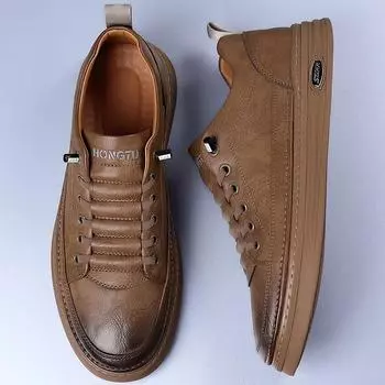 Youth Trend Men s Genuine Leather Shoes High-quality Oxford Shoes Business People s Formal Shoes Men s Casual Sports Shoes 38 чёрный