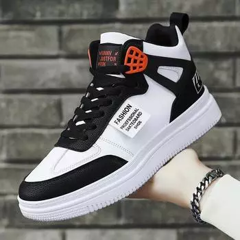 Youth White Women s Men s Sneaker Trend High Top Platform Shoes Men 2024 Spring Designer Vulcanized Shoes Plus Velvet Sneakers 34