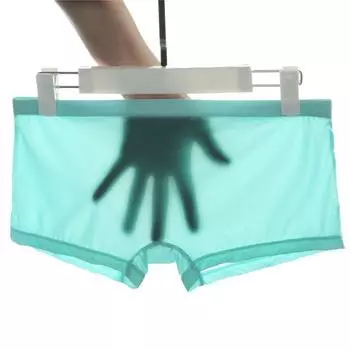 Youye Men s Ice Silk Low Waist Sexy Breathable Boxer Briefs Medium