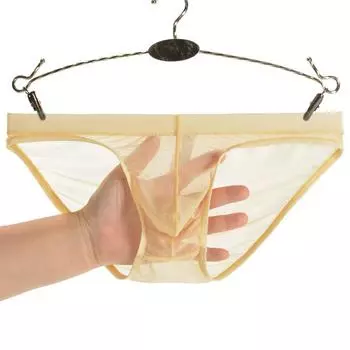 Youye Men s Transparent Mesh Triangle Briefs - Sexy, Breathable, Close-Fitting Underwear for Young Men M