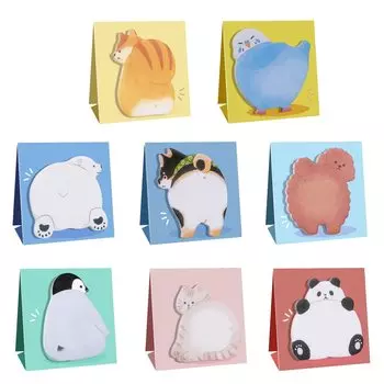 YOVOY набор из 8 симпатичных липких заметок животные липкие стильные популярные прочные липкие забавные липкие заметки блокнот блокнот бумага для заметок сообщение открытка школа