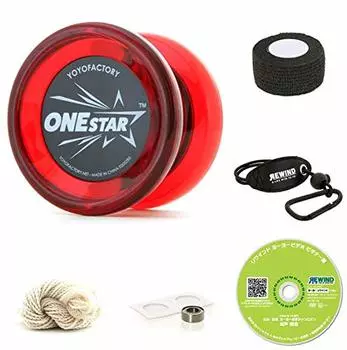 Yoyo One Star с DVD для начинающих Yoyo Factory Set (Стартовый красный) красный