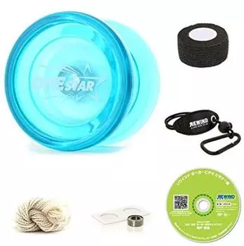 Yoyo One Star с DVD для начинающих Yoyo Factory Set Light (Стартовый синий) светло-синий