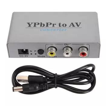 YPbPr to AV Converter 1080P60 YPbPr Video Capture YPbPr to CVBS Component Video Converter Adapter