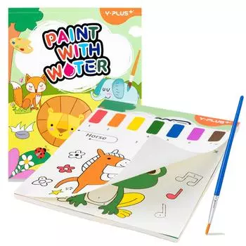 YPLUS Water Coloring Book for Years Акварельная бумага для лет Многоразовая раскраска Живопись и подарок для творчества с рисунком животных Для малышей, 1-3 лет, 2-4 лет